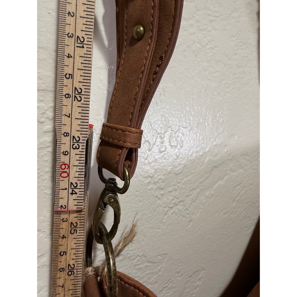 NWT catchfly Southwestern Embroidered Leather Crossbody Bag Brown Desert Boho - Picture 5 of 14